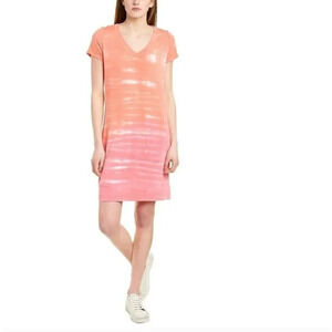 NWT Adyson Parker T-Shirt Dress Women's Size Small Orange Pink Pullover Stretch